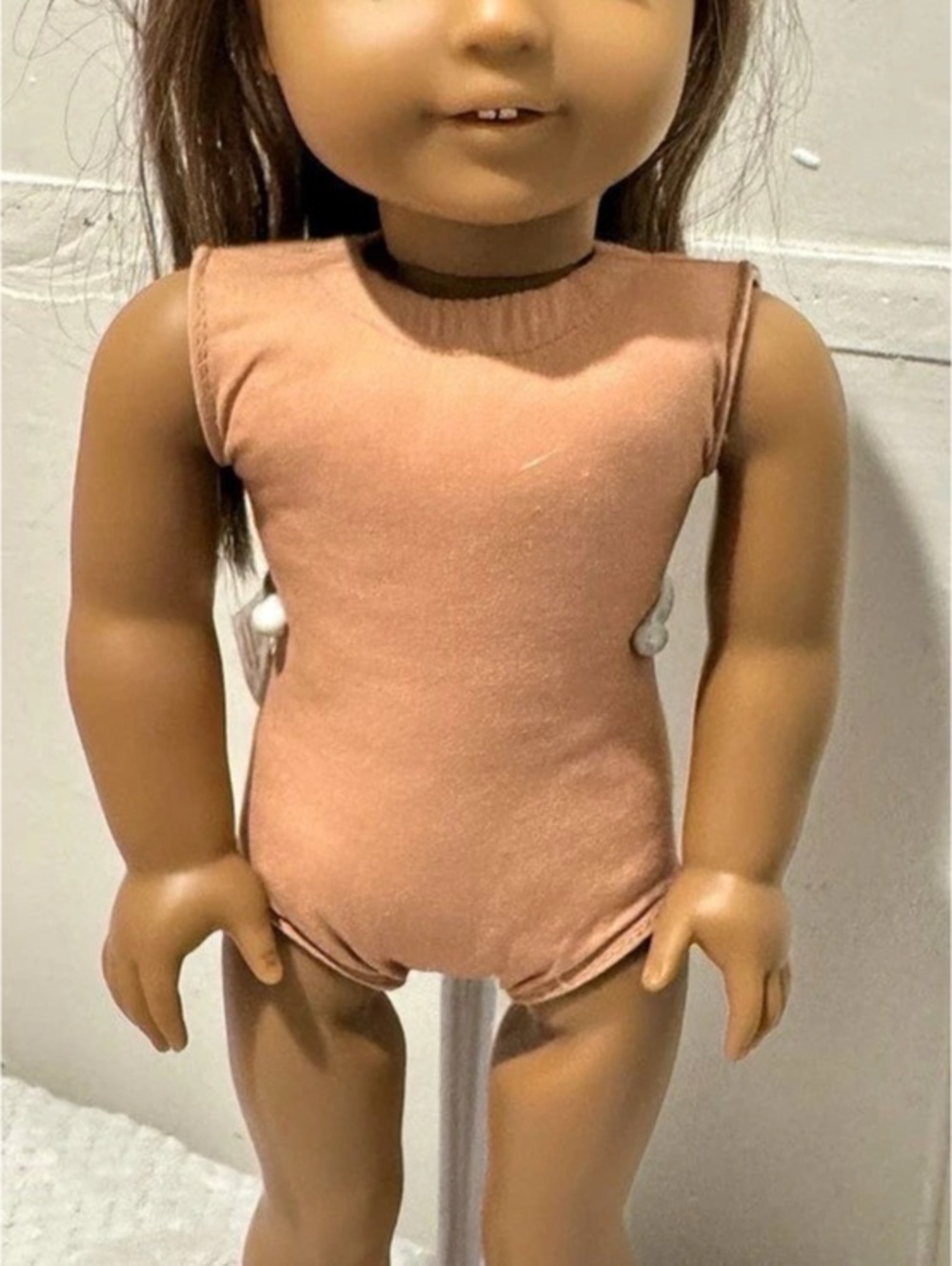 Authentic American Girl 18" Doll Tan Skin Brown Hair Eyes Nude TLC